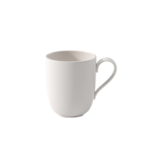 Villeroy und Boch New Cottage Basic Kaffeebecher, 350 ml, Höhe: 9 cm, Premium Porzellan, Weiß