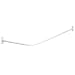 Zenna Home, White 33941WW, NeverRust Aluminum L Shaped Corner Shower Curtain Rod