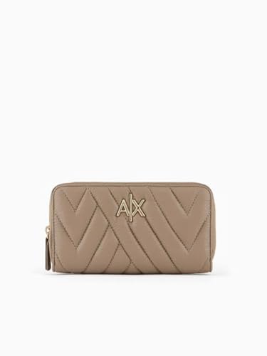 Armani Exchange Quilted Continental Zip Around Wallet