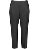 Verkürzte Hose von SAMOON Samoon Damen 7/8 Hose Mia aus Lyocell-Leinen-Mix lässige Passform Black 50