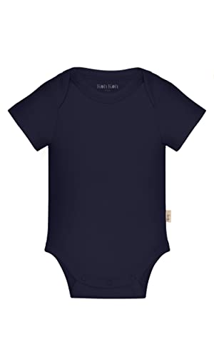 Image of KOH KOH Kids Short Sleeve Cotton Solid Lap Shoulder Baby Bodysuit