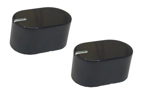 Image of Turn On /off Stove Knobs Compatible for Prestiage Edge & Major Glass Top Gas Stoves (Colour: Black, Pack of 2 Units).