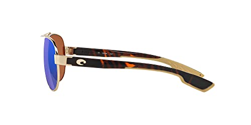 Costa Del Mar Women's Loreto Polarized Aviator Sunglasses, Rose Gold/Copper Green Mirrored Polarized-580P, 56 Mm #TOP3