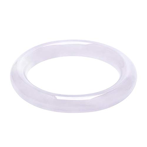 Bracelet en calcédoine violette naturelle et authentique ronde en jade