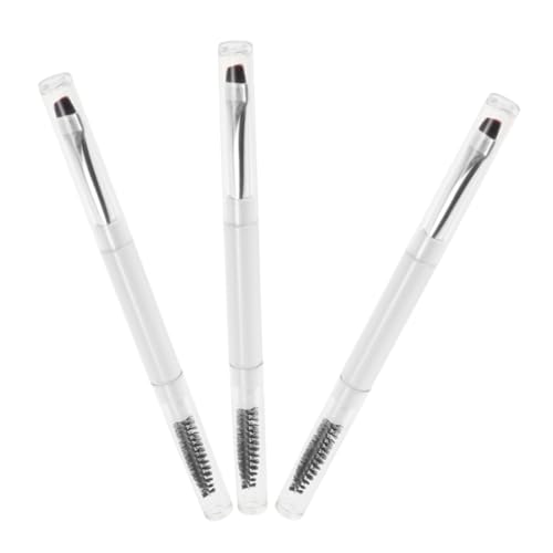 3個 携帯用化粧ブラシ 予備の 化粧帽子 ヘアカチューシャ 小さなおもちゃの消しゴム ラミネート しおりバインダー トング 白い Abs、金属、ポリエステル繊維 ARTSEWPLY