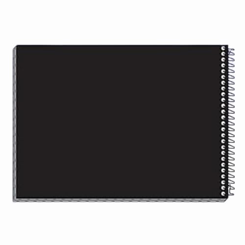 Caderno Cartografia Espirial Capa Dura Milimetrado Preto 48 Folhas