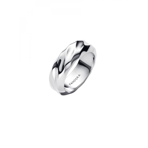 Bague large Pandora argent ondulé 193886C00 au quotidien, du bureau aux soirées