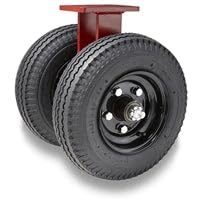 Hamilton Pneumatic Dual-Wheel Rigid Caster with 21" Pneumatic Air-Filled Tire with 1 1/4" Precision Tapered Roller Bearings