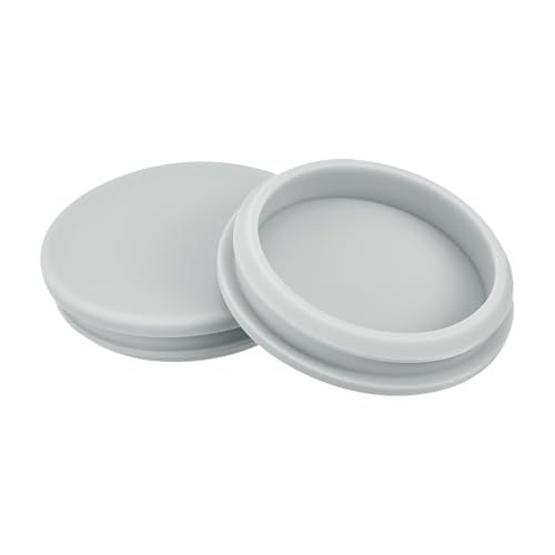 Image of MECCANIXITY 1pcs Silicone Snap in Locking Hole Plugs,54.6mm /2.1 Inch Mounting Diameter Narrow Groove Width 5mm Panel Seal Cover Round for Kitchen Bulkheads Waterproof Sealing Plugs Grey