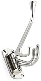 Richelieu Hardware NH027300195 Nystrom Triple Utility Swivel Hook, Brushed Nickel