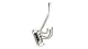 nystrom nh027300195-Swivel hook-0273-brushed Nickel-Finish aus gebürstetem Nickel