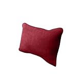 Auto-Kopfstützen-Lendenwirbelstützkissen, passend für Taillenkissen, Auto-Rückenpolster, kompatibel mit Mercedes-Benz, BMW, Audi(No holes-red)