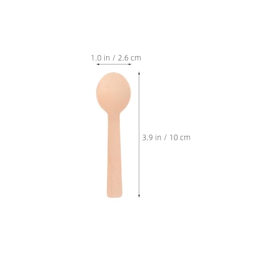 Cucharas de madera para helado y postres de 10 cm con 200 unidades 3