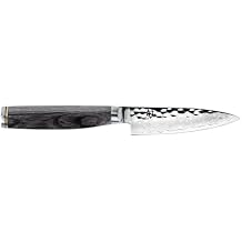 Shun Cutlery Premier Grey Paring Knife 4", Small, Nimble Cooking Knife for Peeling, Coring, Trimming and More, Precise Cutting Knife, Handcrafted Japanese Kitchen Knife