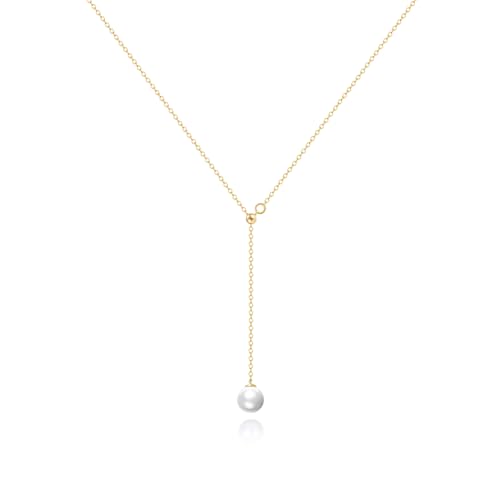 Image of Zeffy Gold Pearl Necklace for Women, Dainty 14K Gold /Silve Plated Layered Pearl Choker Pearl Earrings Pearl Bracelets Wedding Trendy Gold Jewelry Set for Women Gifts