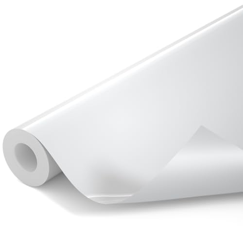 Heat Transfer Vinyl for T-Shirts,12" x 10ft White HTV Vinyl Rolls - Iron on Vinyl Compatible for All Cutting Machine, Easy to Cut & Weed for DIY Heat Vinyl Design,DIY Fabrics Party Gifts