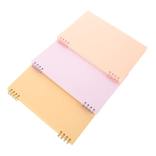 DIYEAH 3 Piezas Computadora Portátil Suministro De Grabación Bloc De Notas Compacto Cuaderno Rayado Espiral Cuaderno De Recetas Planificador De Cuaderno Cuadernos De Espiral Papel