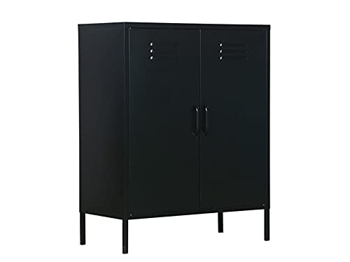 MaximaVida Metallspind Finn Schwarz 80 x 40 x 102 cm - 2 Regale