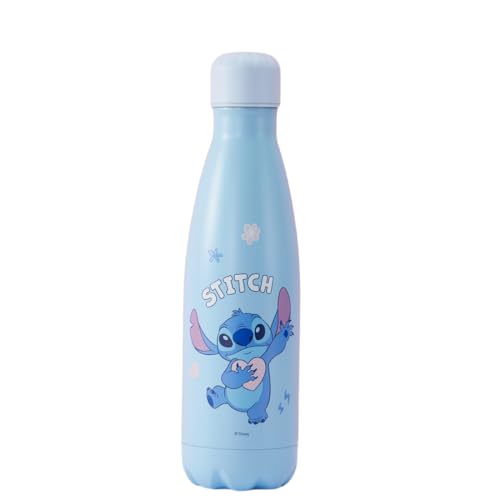 Image of MINISO Disney Lilo & Stitch 500ml Stainless Steel Insulated Water Bottle, Leak Proof Travel Water Bottle, Cute Character Sports Bottle for Gym Hiking Travel Everyday Use, Gift for Fans