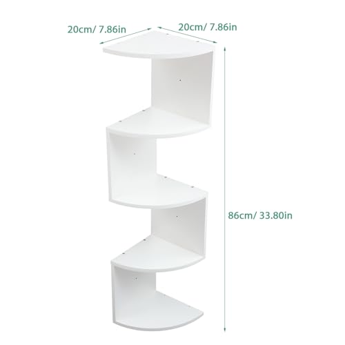 Étagère murale bois blanc 5 niveaux pour optimiser les petits espaces encombrés - 4