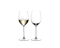 Riedel Veritas Viognier/Chardonnay Machine-Made Crystal Wine Glass, Clear – Designed for White Wines – Crystal Clarity for a Luxurious Experience – 381 ml Capacity (Pack of 2)