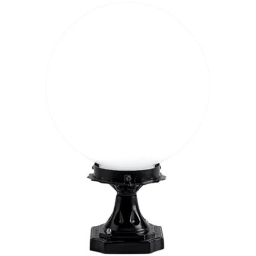 Globe lumineux extérieur 20 cm acrylique fixation poteau jardin