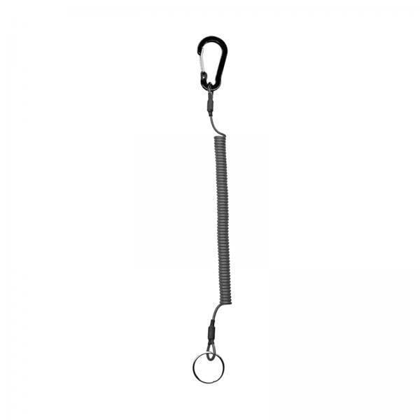 CALANDIS 2xRetractable Safe Coiled Lanyard Fishing Lanyards for Cycling Climbing Tackle Black | Fly Fishing Accessories | Fishing Equipment-image-43