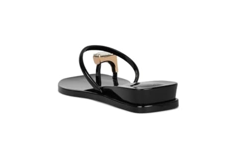 Jeffrey Campbell Black Shiny Clear Flat Sandal3