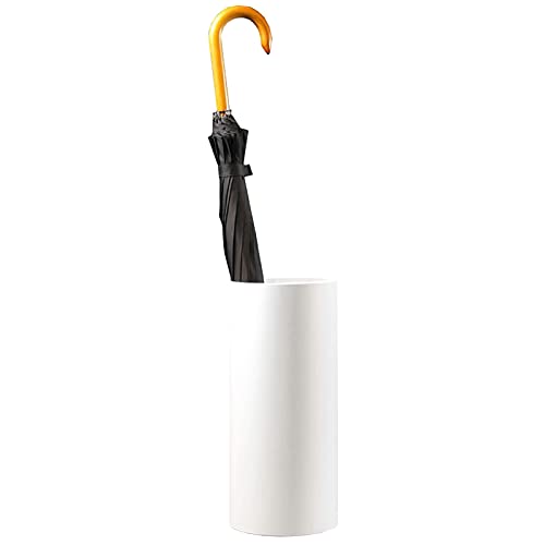 Soportes de paraguas de PVC negro cilíndrico con bandeja desmontable