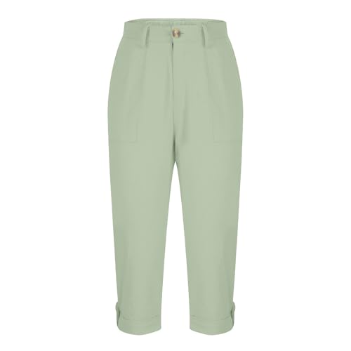 Pantalon capri droit doux extensible et doté de poches pratiques - 7