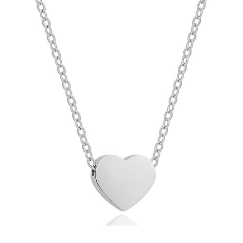 RJCMJDEU Small Heart Urn Necklaces for Ashes for Women Men Cremation Jewelry Memorial Keepsake Pendant Stainless Steel Urn Locket for Human Ashes Holder, Silver by RJCMJDEU - Used condition - US$11.04