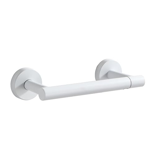 BVL Toilet Paper Holder Matte White Wall Mount Stainless Steel 304 Large Mega Roll