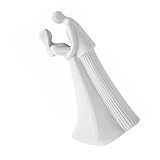 Sculpture en céramique représentant un couple amoureux : conçue dans un style abstrait et généreux, avec un design raffiné, cette figurine de couple offre une esthétique exquise et élégante. elle trouvera parfaitement sa place dans votre décoration intérieure