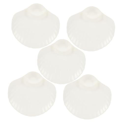 COLLBATH 5pcs Dipping Sauce Plate The Dip Dumpling Plate Seashell Tray Shell Shaped Dip Plate Food Plate Shell Shaped Plates Dumpling Serving Plate Food Dipping Plate Sushi Dish White