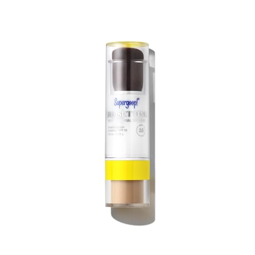 Supergoop! (Re) setting Face Powder SPF 35 Medium - Broad Spectrum Mineral Sunscreen - 0.15 oz - Shine Control Matte Finishing On-the-Go Sun Protection
