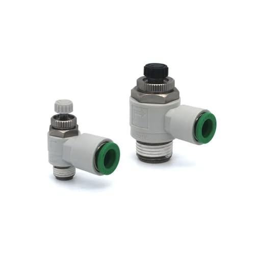 Controlador de velocidad AS1201F-M5 para regular aire neumático con conector instantáneo 5 uds 6