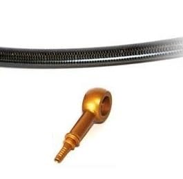 Manguera de aviación de freno trasero para Honda CB 600 F Hornet ABS 2007-2010 - Estilo Carbono, Oro