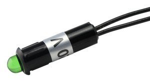 Piloto LED 220V 5mm Señalización, ángulo Visión 15-20º (Verde)