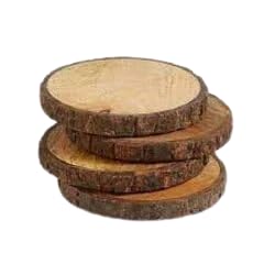 AMATIVE IMPEX Tea Coaster Set Wooden Decorative Coasters Set. Home and Office Wooden Coaster Set. (Mango Wood Round).