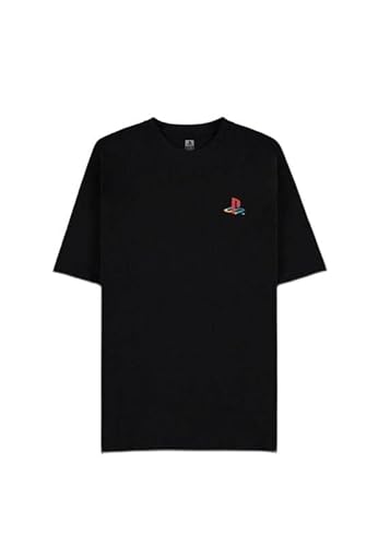 Playstation Men's Back Console Hombre Camiseta Negro M 100% algodón Regular
