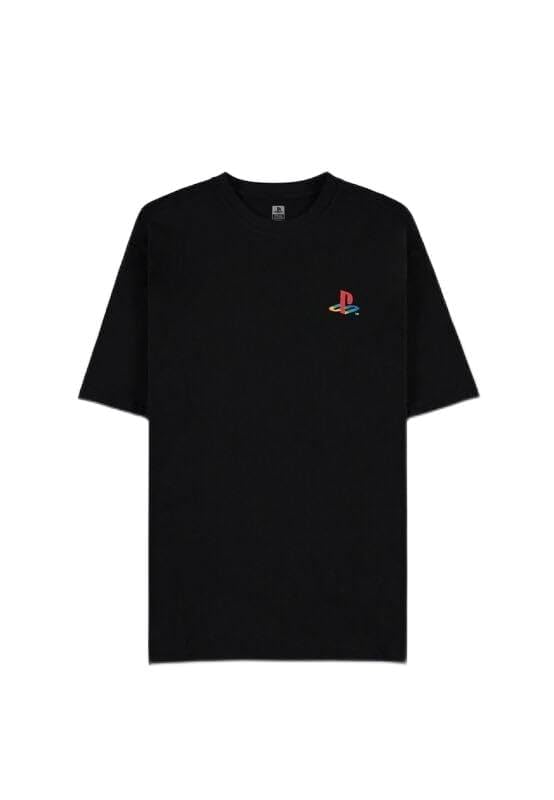 T-Shirt PlayStation Homme Noir en Coton Premium au Design Console Épuré