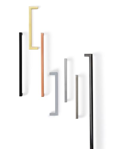 FOSUN - Maniglia per mobili in zamac nera opaca, interasse 160 mm, lunghezza 168,5 mm