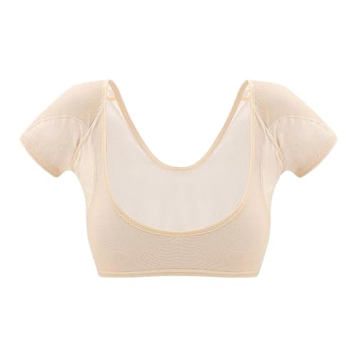 Flkiglm Gilet de transpiration sous les aisselles, gilet de soudage sous les aisselles, maillot de chemise sous les aisselles, bouclier de protection lavable, respirant, couleur chair, M