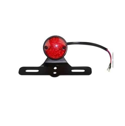Feu arrière LED moto puissant à double intensité et support plaque d'immatriculation