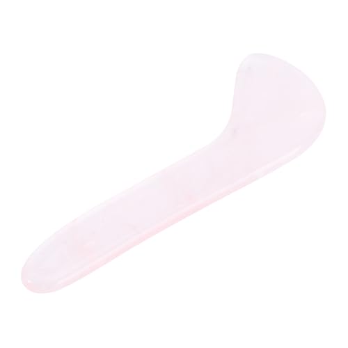 FRCOLOR Piedra De Jade Guasha Facial Cuerpo Herramienta Ojo Dedo Punto Bronceado Falso Masaje Depurador De Cara Dispositivo Para Esculpir La Cara Piel Condujo Limpiador Ferramentas Rosa