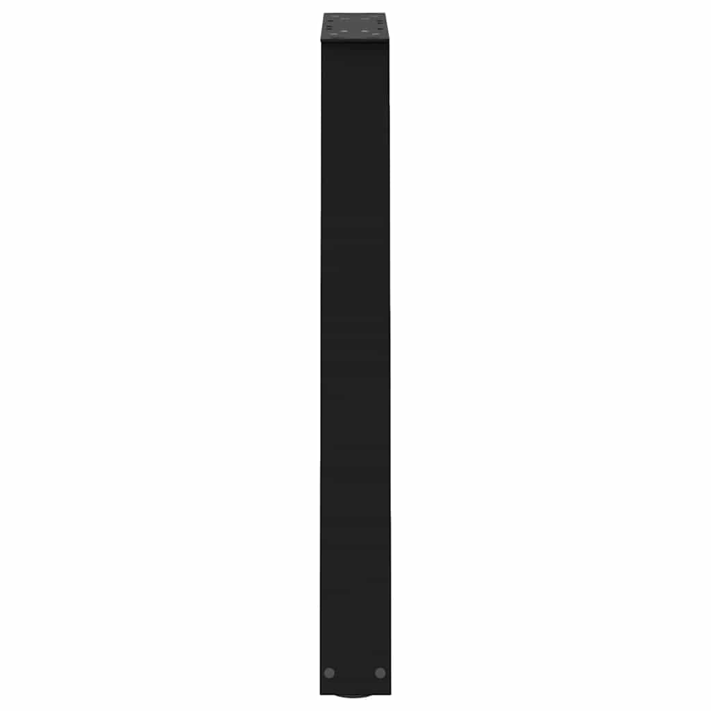 vidaXL Gambe per tavolo da pranzo a forma di V 2 pz nere 60x(72-73,3) cm in acciaio