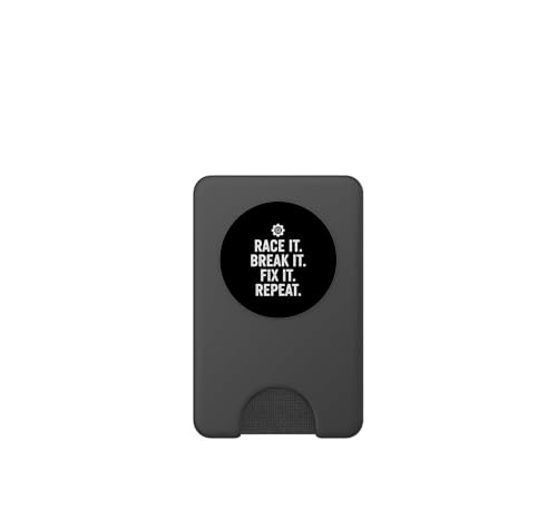 PopWallet para MagSafe con diseño Race Break Fix Repeat para apasionados del motor 2