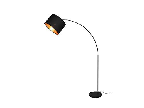 Lampada ad arco grande sporgenza nero oro – altezza 171 cm