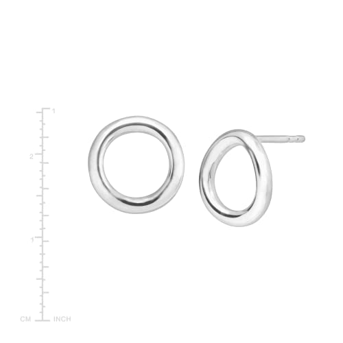 Silpada 'Karma' Open Circle Stud Earrings In Sterling Silver #TOP4