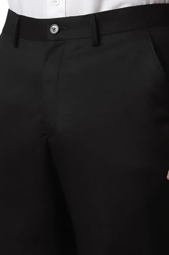 Image of Louis Philippe Men's Regular Fit Mid Rise Pants